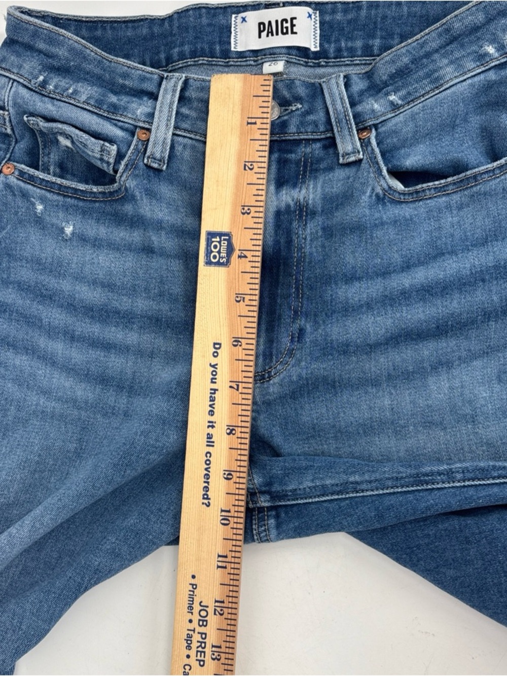 PAIGE Anessa dark Blue Denim Flare Jeans - Classic Five-Pocket - Picture 10 of 11